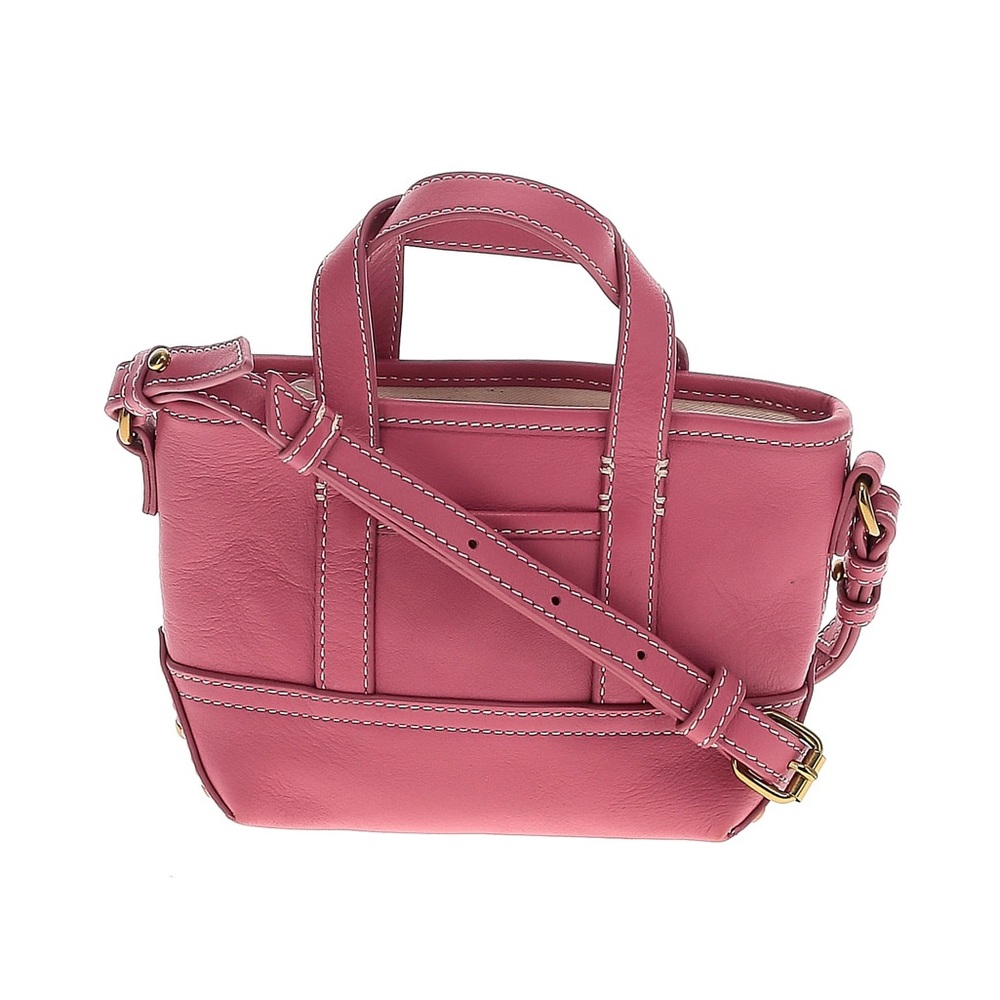 J.Crew Mini Montauk Pink Leather Convertible Tote / Shoulder Bag ☆New